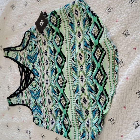 Iz Byer Tops - NWT small sheer Earthy tank